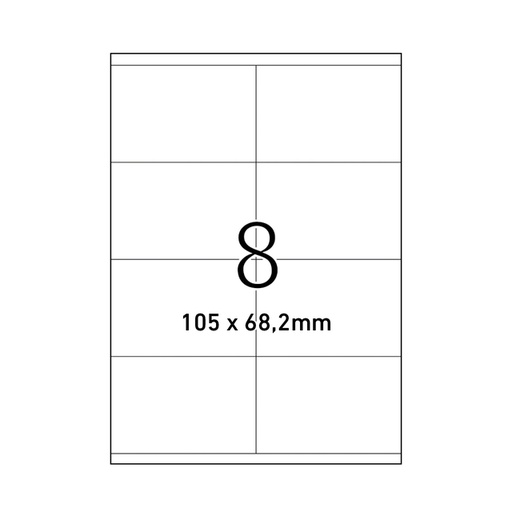[1388408] Etiket Office A4 105x682mm 8 vel