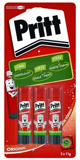 [1388435] Lijmstift Pritt Stick Original 11gr blister à 3 stuks