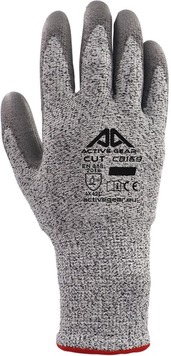 [1388447] Handschoen ActiveGear snijbestendig grijs 8/M