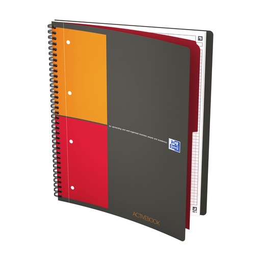 [011389] Spiraalblok Oxford International Activebook A4+ ruit 5mm