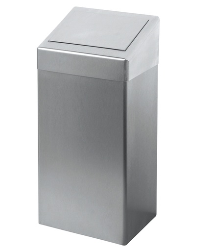 [1388545] Afvalbak Euro Products zelfsluitend 50 liter zilver 438495