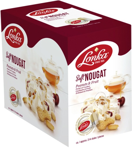 [1388618] Nougat Lonka pinda vrucht doos 214 stuks