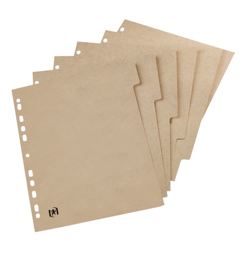 [271600] Tabbladen Oxford Touareg 11-gaats 5-delig naturel karton