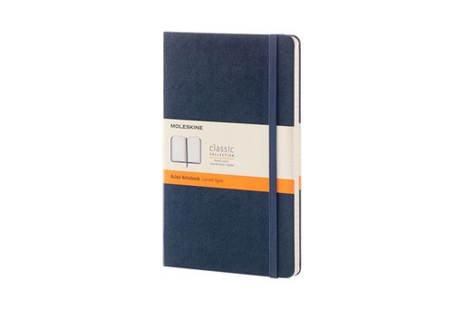 [011392] Notitieboek Moleskine large 130X210mm lijn hard cover sapphire blue