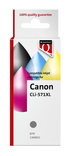 [1388852] Inktcartridge Quantore alternatief tbv Canon CLI-571XL grijs