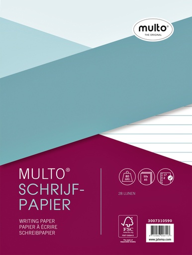 [273340] Interieur Multo 17-gaats lijn 80gr 50 vel
