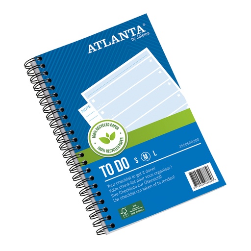 [1391693] Things to do Djois Atlanta recycled papier Medium 195x135 100vel 70gr blauw