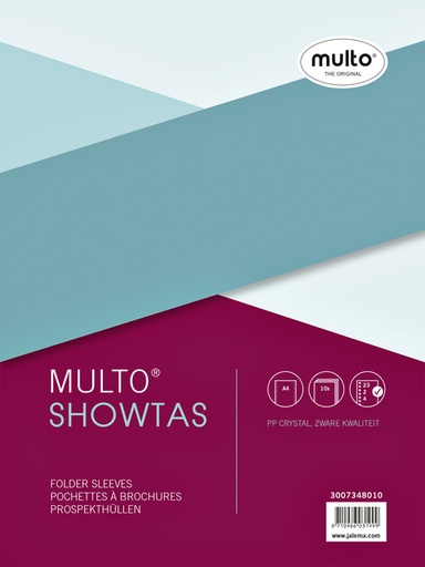 [276160] Showtas Multo A4 23-gaats PP 0.14mm glad 10 stuks