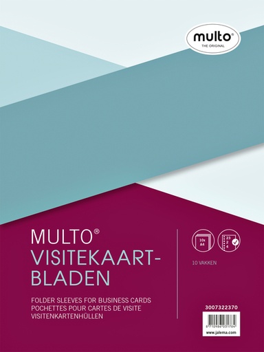 [277060] Showtas Multo 23-gaats A4 235x312mm PP voor 10 visitekaartjes 10 stuks