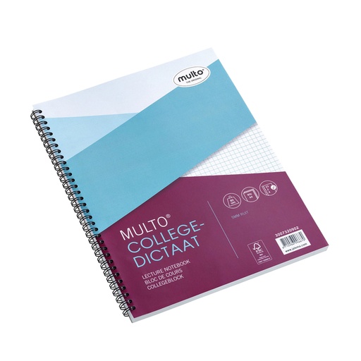 [278469] Collegedictaat Multo A4 ruit 5x5mm 23-gaats 160 pagina's 80gr wit