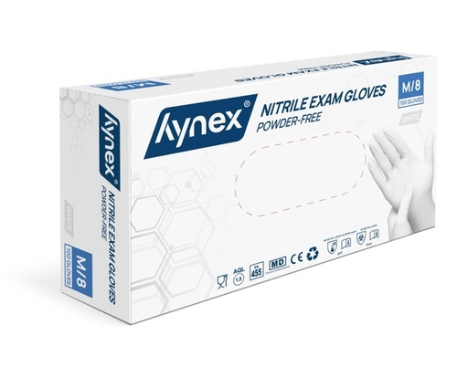 [1396917] Handschoen Hynex nitril M wit 3.5g 100 stuks
