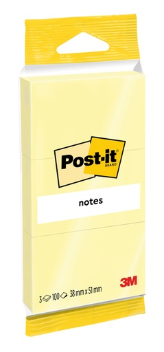 [1398270] Memoblok Post-it Notes 6810 38x51mm canary yellow 3 stuks
