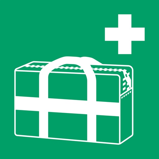[1398491] Pictogram bordje Djois EHBO koffer 200x200mm groen