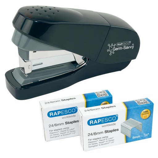 [1398707] Nietmachine Rapesco Germ-Savvy Less Effort Eco antibacterieel zwart