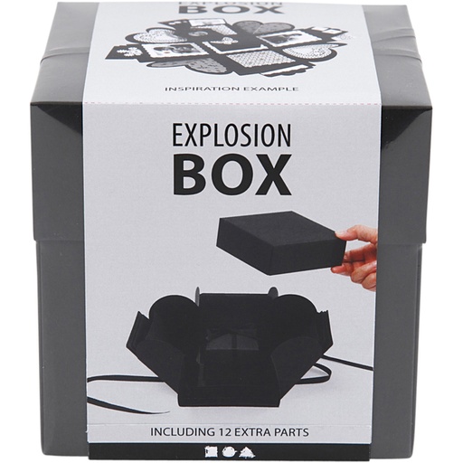 [1399027] Explosion box Creativ Company 12x12x12cm zwart