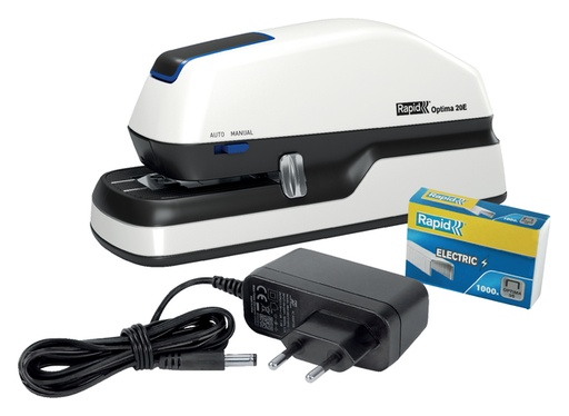 [303008] Nietmachine elektrisch Rapid Optima 20 20vel zilver/zwart
