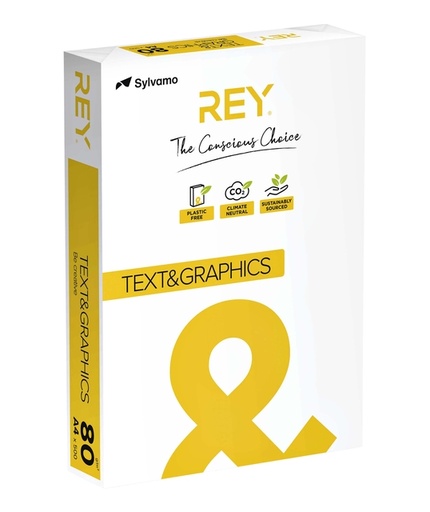 [1399513] Kopieerpapier Rey Text & Graphics A4 80gr wit 500 vel