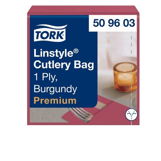 [1399758] Pochette Tork Linstyle Premium 1-laags 390x390mm bordeauxrood 509603