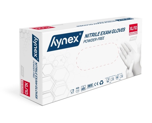 [1400085] Handschoen Hynex nitril XL wit 3.5g 100 stuks