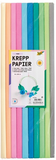 [1400524] Crêpepapier Folia 50x200cm 10 rollen trendkleuren