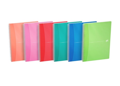 [011474] Spiraalblok Oxford MyColours A4 90vel lijn assorti