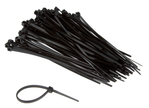 [1401818] Inbindstrips IEZZY nylon 2.5x100mm D 20.5mm zwart 100 stuks