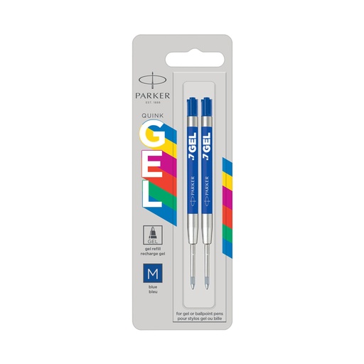 [1402073] Gelschrijvervulling Parker Quink Economic medium blauw blister à 2 stuks