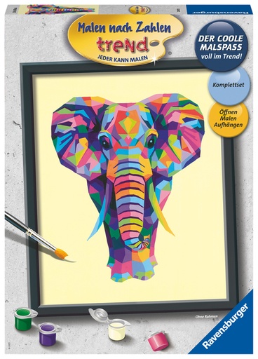 [1402188] Schilderen op nummer Ravensburger Bonte olifant