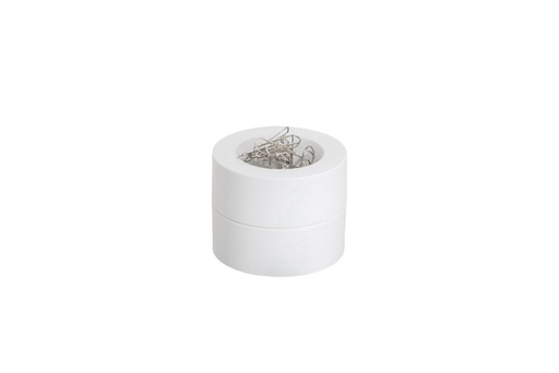[315020] Papercliphouder MAUL Pro magnetisch Ø73mmx60mm wit