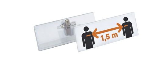 [1403143] Badge Durable XL met combiklem 40x105mm set à 14 stuks