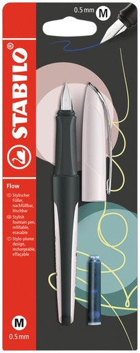 [1403763] Vulpen STABILO Flow medium pastel rooskleurig blister à 1 stuk
