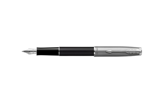 [1403776] Vulpen Parker Sonnet Essential sandblasted CT matte black lacquer fijn