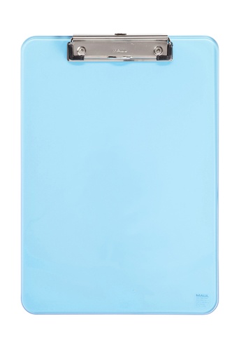 [316078] Klembord MAUL A4 staand transparant PS neon blauw
