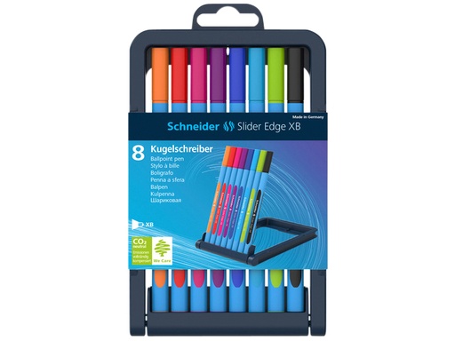 [1403843] Balpen Schneider Slider Edge extra breed assorti etui à 8 stuks