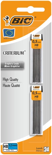 [1404679] Potloodstift Bic Criterium HB 0,5mm blister à 2 kokers