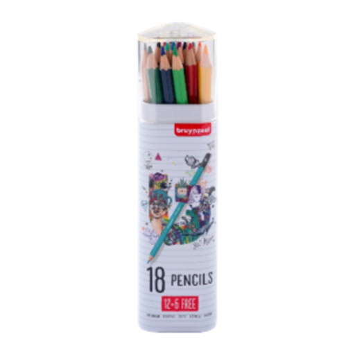 [1405016] Kleurpotlood Bruynzeel set à 18 stuks assorti
