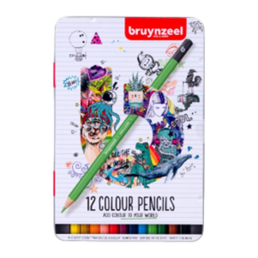 [1405017] Kleurpotlood Bruynzeel set à 12 stuks assorti