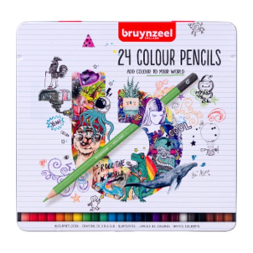 [1405018] Kleurpotlood Bruynzeel set à 24 stuks assorti