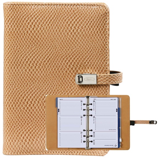 [1405041] Organizer Kalpa Personal inclusief agenda 2025-2026 7dagen/2pagina's slangenprint bruin