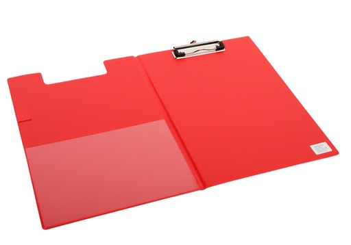 [316175] Klembordmap Quantore A4 staand PVC rood met 100mm klem + penlus