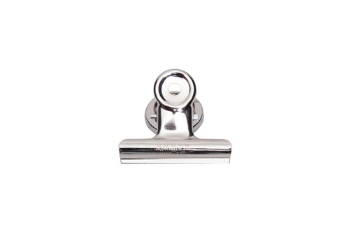 [316651] Papierklem MAUL Bulldog met magneet 52mm zilver 2 stuks