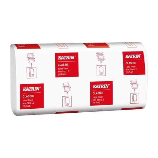 [1405339] Handdoek Katrin w-vouw 2-laags 203x320mm 25x120 vel wit 61594