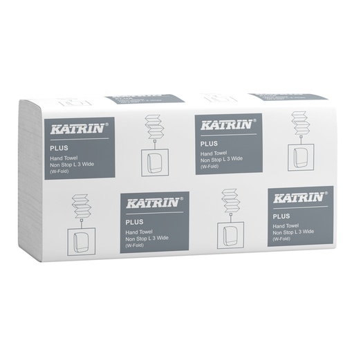 [1405340] Handdoek Katrin Plus w-vouw 3-laags 240x320mm 25x90 vel wit 61563