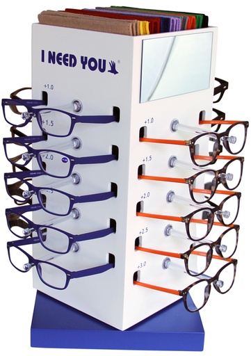 [1405404] Computerbril I Need You bluebreaker zwart en bruin in diverse sterkten assorti 24 stuks