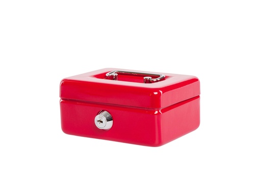 [326103] Geldkist MAUL met muntgleuf en slot 125x95x60mm rood