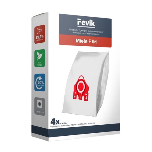 [1406429] Stofzuigerzak Cleaninq Miele F/J/M 3-D Pro 4 stuks