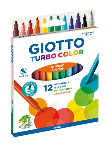 [1406742] Viltstift Giotto Turbo Color set à 12 kleuren