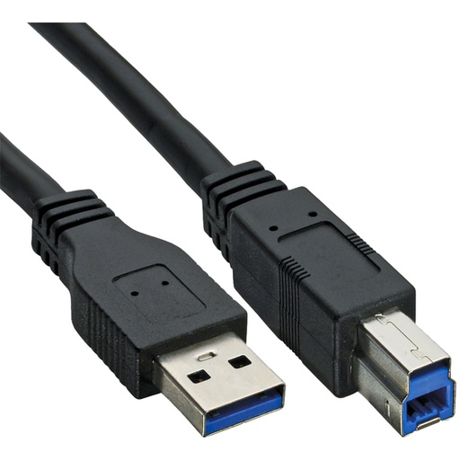 [1407124] Kabel Inline USB-A USB-B 3.0 M 0.5 meter zwart