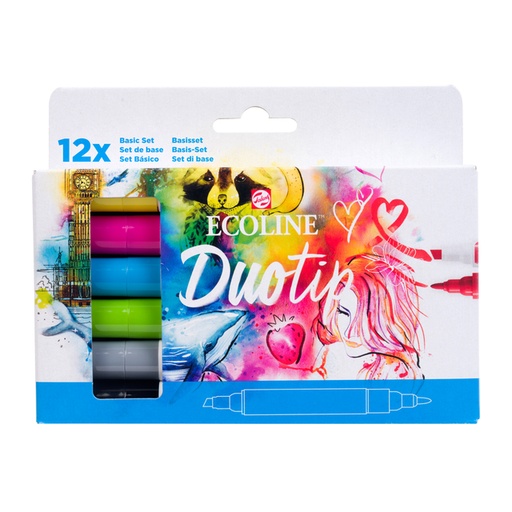 [1407218] Duotip Talens Ecoline set à 12 stuks basis