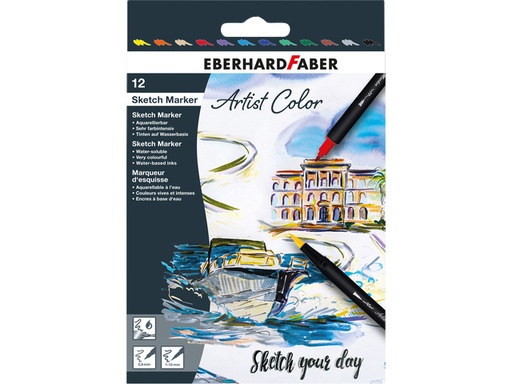 [1407270] Sketch marker Eberhard Faber 12 stuks assorti